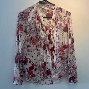 Abercrombie & Fitch Red Floral Blouse